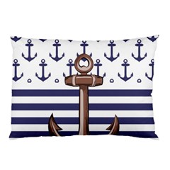 Anchor Background Design Pillow Case (Two Sides) from ArtsNow.com Back