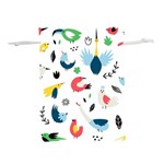 Vector Set Isolates With Cute Birds Scandinavian Style Lightweight Drawstring Pouch (M)
