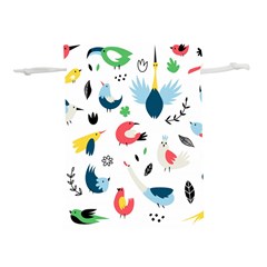 Vector Set Isolates With Cute Birds Scandinavian Style Lightweight Drawstring Pouch (L) from ArtsNow.com Front
