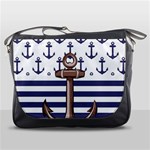 Anchor Background Design Messenger Bag