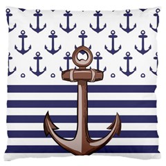 Anchor Background Design Large Cushion Case (Two Sides) from ArtsNow.com Front