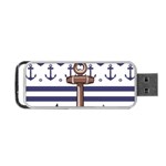 Anchor Background Design Portable USB Flash (One Side)