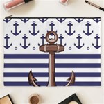 Anchor Background Design Cosmetic Bag (XXXL)