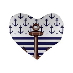 Anchor Background Design Standard 16  Premium Heart Shape Cushions from ArtsNow.com Front
