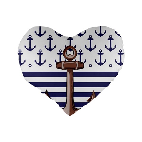 Anchor Background Design Standard 16  Premium Heart Shape Cushions from ArtsNow.com Back
