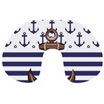 Anchor Background Design Travel Neck Pillow