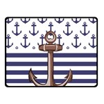 Anchor Background Design Two Sides Fleece Blanket (Small)
