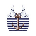 Anchor Background Design Full Print Recycle Bag (S)