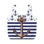 Anchor Background Design Full Print Recycle Bag (M)