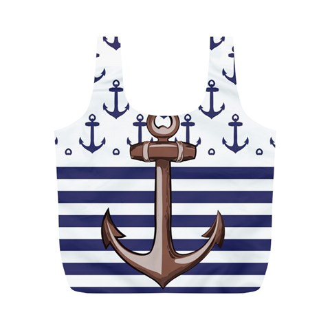 Anchor Background Design Full Print Recycle Bag (M) from ArtsNow.com Back