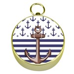 Anchor Background Design Gold Compasses