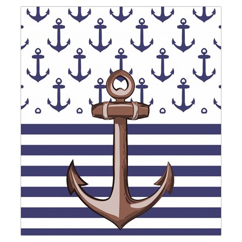 Anchor Background Design Drawstring Pouch (Small) from ArtsNow.com Front
