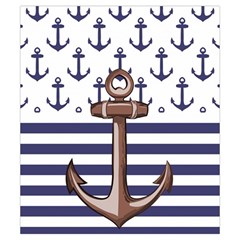 Anchor Background Design Drawstring Pouch (Small) from ArtsNow.com Back