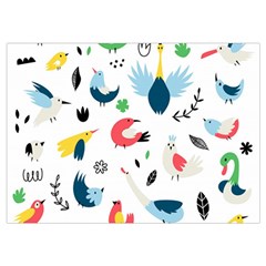 Vector Set Isolates With Cute Birds Scandinavian Style Wristlet Pouch Bag (Small) from ArtsNow.com Belt Loop