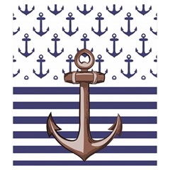Anchor Background Design Drawstring Pouch (Medium) from ArtsNow.com Back