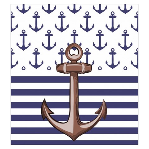 Anchor Background Design Drawstring Pouch (Large) from ArtsNow.com Front