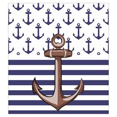 Anchor Background Design Drawstring Pouch (Large) from ArtsNow.com Back