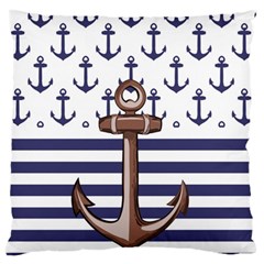 Anchor Background Design Large Premium Plush Fleece Cushion Case (Two Sides) from ArtsNow.com Back