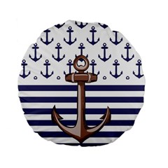 Anchor Background Design Standard 15  Premium Flano Round Cushions from ArtsNow.com Back