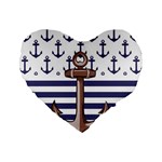 Anchor Background Design Standard 16  Premium Flano Heart Shape Cushions
