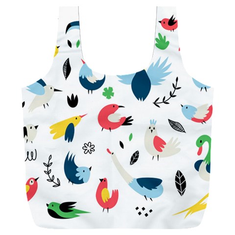 Vector Set Isolates With Cute Birds Scandinavian Style Full Print Recycle Bag (XXL) from ArtsNow.com Front