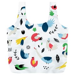 Vector Set Isolates With Cute Birds Scandinavian Style Full Print Recycle Bag (XXL) from ArtsNow.com Back