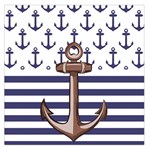 Anchor Background Design Square Satin Scarf (36  x 36 )