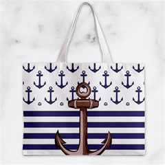 Anchor Background Design Zipper Mini Tote Bag from ArtsNow.com Back