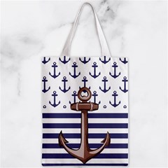 Anchor Background Design Zipper Classic Tote Bag from ArtsNow.com Back