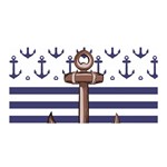 Anchor Background Design Satin Wrap 35  x 70 