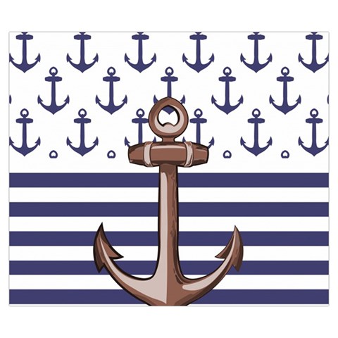 Anchor Background Design Zipper Large Tote Bag from ArtsNow.com Front