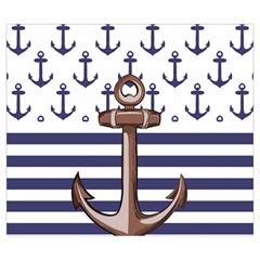 Anchor Background Design Zipper Large Tote Bag from ArtsNow.com Back