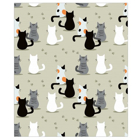 Cute Cat Seamless Pattern Waist Pouch (Small) from ArtsNow.com Back Strap