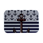 Anchor Background Design Open Lid Metal Box (Silver)  