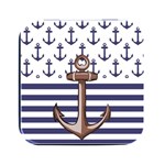 Anchor Background Design Square Metal Box (Black)