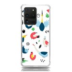 Vector Set Isolates With Cute Birds Scandinavian Style Samsung Galaxy S20 Ultra 6.9 Inch TPU UV Case