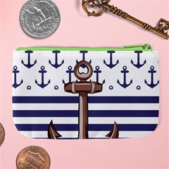 Anchor Background Design Large Coin Purse from ArtsNow.com Back