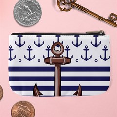 Anchor Background Design Large Coin Purse from ArtsNow.com Back