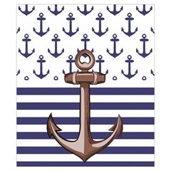 Anchor Background Design Drawstring Pouch (XS) from ArtsNow.com Back