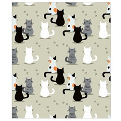 Cute Cat Seamless Pattern Waist Pouch (Large) from ArtsNow.com Back Strap