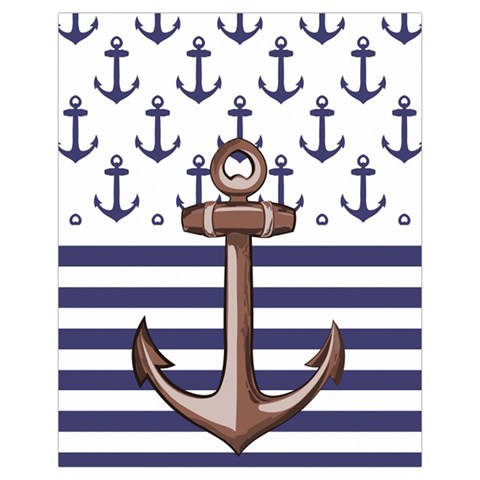 Anchor Background Design Drawstring Pouch (XL) from ArtsNow.com Front