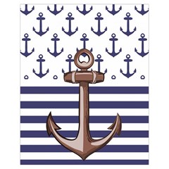 Anchor Background Design Drawstring Pouch (XL) from ArtsNow.com Back
