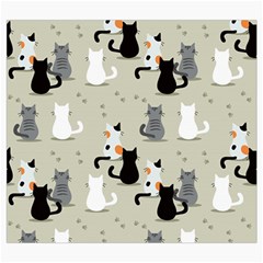 Cute Cat Seamless Pattern Roll Up Canvas Pencil Holder (S) from ArtsNow.com Front