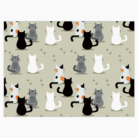 Cute Cat Seamless Pattern Roll Up Canvas Pencil Holder (M) from ArtsNow.com Front