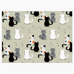 Cute Cat Seamless Pattern Roll Up Canvas Pencil Holder (M) from ArtsNow.com Front