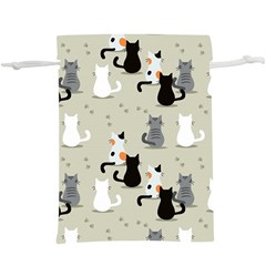 Cute Cat Seamless Pattern Lightweight Drawstring Pouch (XL) from ArtsNow.com Back