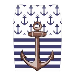 Anchor Background Design Midi Wrap Pencil Skirt from ArtsNow.com Back