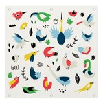Vector Set Isolates With Cute Birds Scandinavian Style Banner and Sign 4  x 4 
