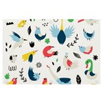 Vector Set Isolates With Cute Birds Scandinavian Style Banner and Sign 6  x 4 