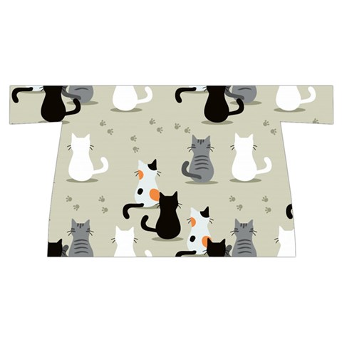 Cute Cat Seamless Pattern Wristlet Pouch Bag (Small) from ArtsNow.com Front